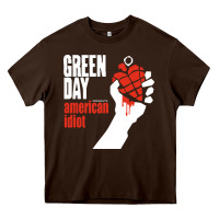 Chocolate Brown american idiot Heavy Core Tee - artisFamous