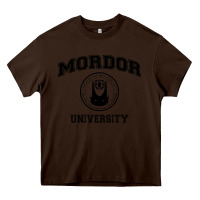 Chocolate Brown mordor university Heavy Core Tee - artisFamous