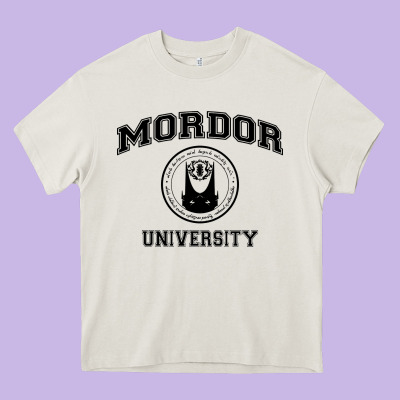 Mordor University Heavy Core Tee Designed By Artisfamous