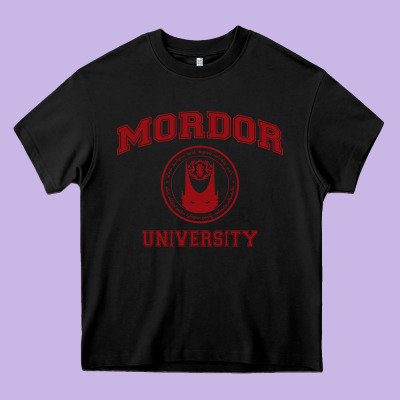 Mordor University Heavy Core Tee Designed By Artisfamous