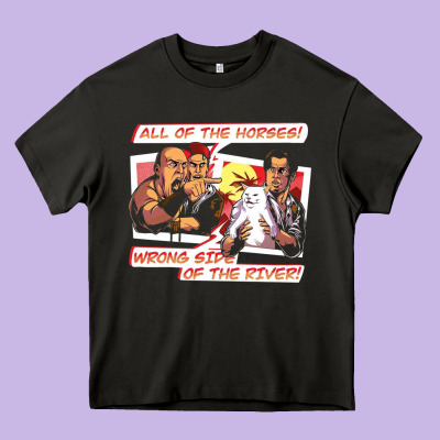 Wrong Side Of The River Heavy Core Tee Designed By Artisfamous