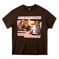 Chocolate Brown wrong side of the river Heavy Core Tee - artisFamous