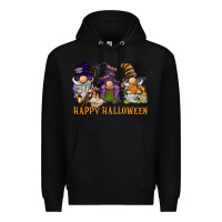 Black happy halloween  gnomies Premium Hoodie - BarkalooDesign