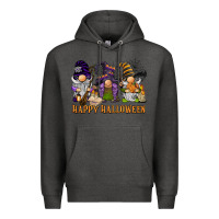 Charcoal Heather happy halloween  gnomies Premium Hoodie - BarkalooDesign