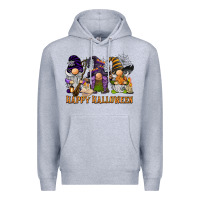 Heather Grey happy halloween  gnomies Premium Hoodie - BarkalooDesign