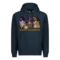 Navy happy halloween  gnomies Premium Hoodie - BarkalooDesign