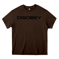 Chocolate Brown disobey   t shirt Heavy Core Tee - artisFamous