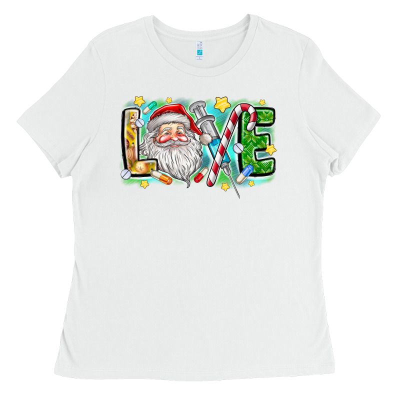 Love Santa Ladies Tee by CowhideDigitalArt | Teevron