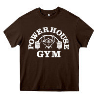 Chocolate Brown power house gym fitness Heavy Core Tee - artisFamous