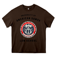 Chocolate Brown samoa law school Heavy Core Tee - artisFamous