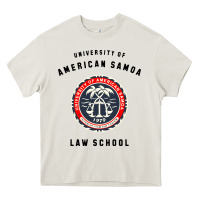 Cream samoa law school Heavy Core Tee - artisFamous