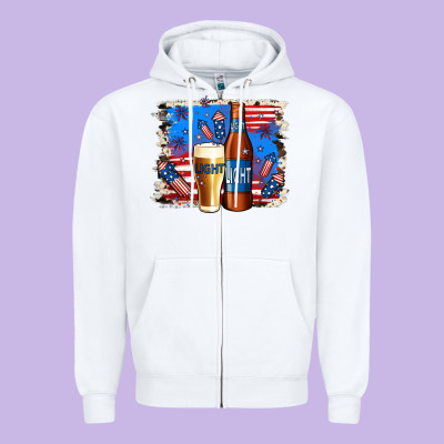 Just Here For The Light Zipper Hoodie Designed By Jasminsmagicworld