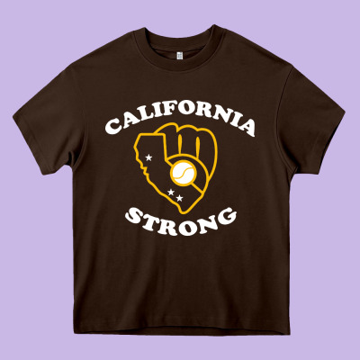 California Strong Heavy Core Tee Designed By Artisfamous