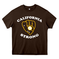 Chocolate Brown california strong Heavy Core Tee - artisFamous