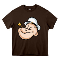 Chocolate Brown The Sailor Popeye Heavy Core Tee - artisFamous