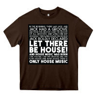 Chocolate Brown Let there be house music Heavy Core Tee - artisFamous
