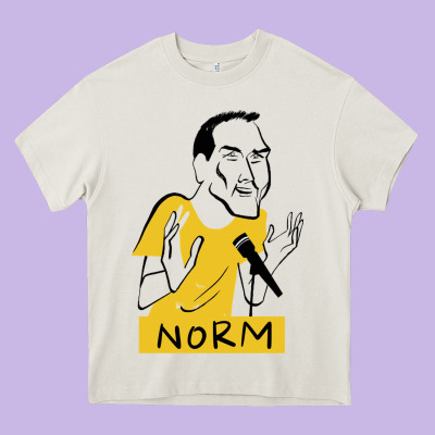 Norm Macdonald Cartoon Heavy Core Tee Designed By Artisfamous