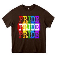 Chocolate Brown Pride pride pride Heavy Core Tee - FaDigitalArtStudio