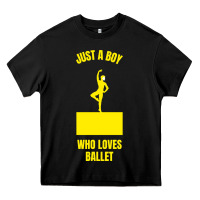 Black just a boy who loves ballet Heavy Core Tee - artisFamous