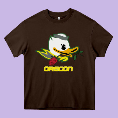 Throwback Oregon Heavy Core Tee Designed By Artisfamous