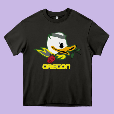 Throwback Oregon Heavy Core Tee Designed By Artisfamous