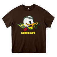 Chocolate Brown throwback oregon Heavy Core Tee - artisFamous