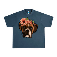 Midnight Navy floral boxer Urban Heavy Tee - Jasminsmagicworld
