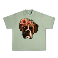Oil Green floral boxer Urban Heavy Tee - Jasminsmagicworld