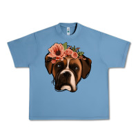 Pebble Blue floral boxer Urban Heavy Tee - Jasminsmagicworld