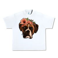 White floral boxer Urban Heavy Tee - Jasminsmagicworld
