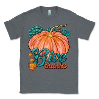 Charcoal Heather Give Thanks Classic Tee - FaDigitalArtStudio