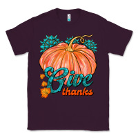 Plum Give Thanks Classic Tee - FaDigitalArtStudio