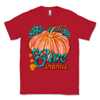 Red Give Thanks Classic Tee - FaDigitalArtStudio