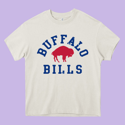 Vintage Distressed Bills Heavy Core Tee Designed By Artisfamous