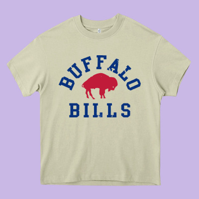 Vintage Distressed Bills Heavy Core Tee Designed By Artisfamous