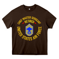 Chocolate Brown chief master sergeant retired Heavy Core Tee - artisFamous