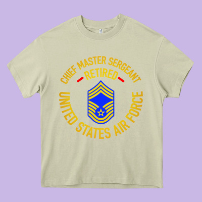 Chief Master Sergeant Retired Heavy Core Tee Designed By Artisfamous