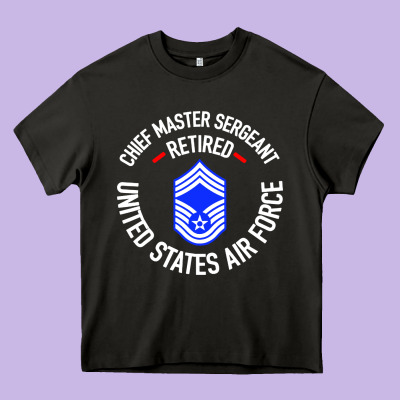 Chief Master Sergeant Retired Heavy Core Tee Designed By Artisfamous