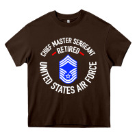 Chocolate Brown chief master sergeant retired Heavy Core Tee - artisFamous