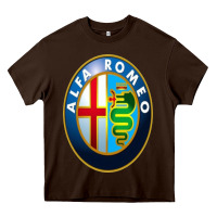 Chocolate Brown alfa racing big merch Heavy Core Tee - artisFamous