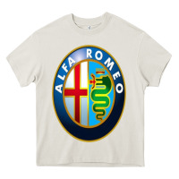 Cream alfa racing big merch Heavy Core Tee - artisFamous