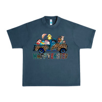 Midnight Navy Happy Easter truck Urban Heavy Tee - CowhideDigitalArt