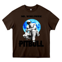 Chocolate Brown merch mr worldwide pit bull Heavy Core Tee - artisFamous