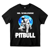 Black merch mr worldwide pit bull Heavy Core Tee - artisFamous