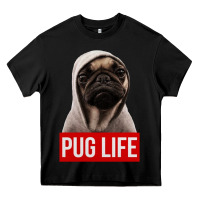 Black pug life Heavy Core Tee - artisFamous