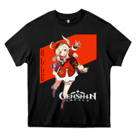 Black Genshin Impact Klee Heavy Core Tee - artisFamous