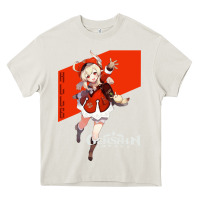 Cream Genshin Impact Klee Heavy Core Tee - artisFamous