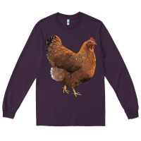 Plum new hampshire red chicken Long Sleeve Tee - LillyAllenDesigns