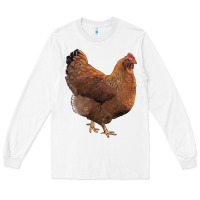 White new hampshire red chicken Long Sleeve Tee - LillyAllenDesigns