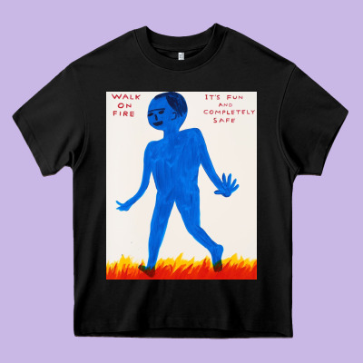 Walk Davids On Fire Heavy Core Tee Designed By Artisfamous